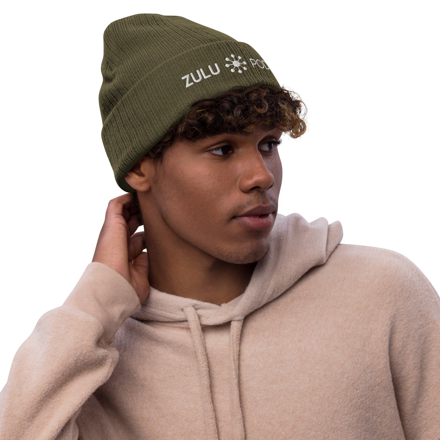 Zulu Pods Ribbed Knit Beanie