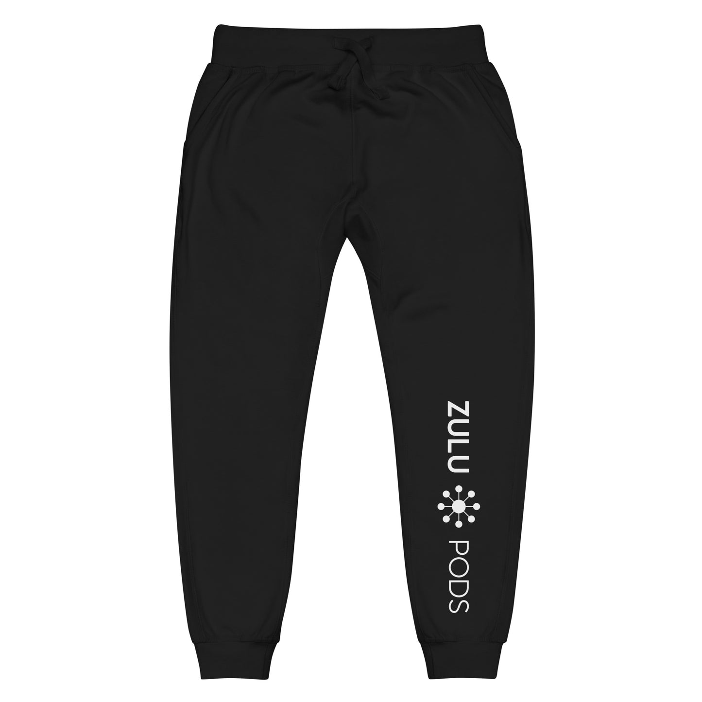 Unisex Fleece Sweatpants - White Logo