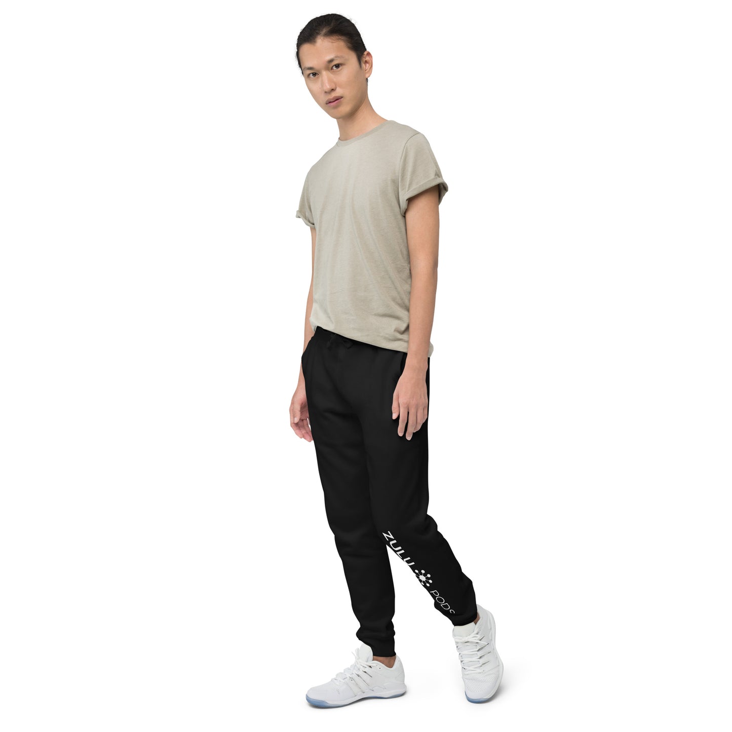 Unisex Fleece Sweatpants - White Logo