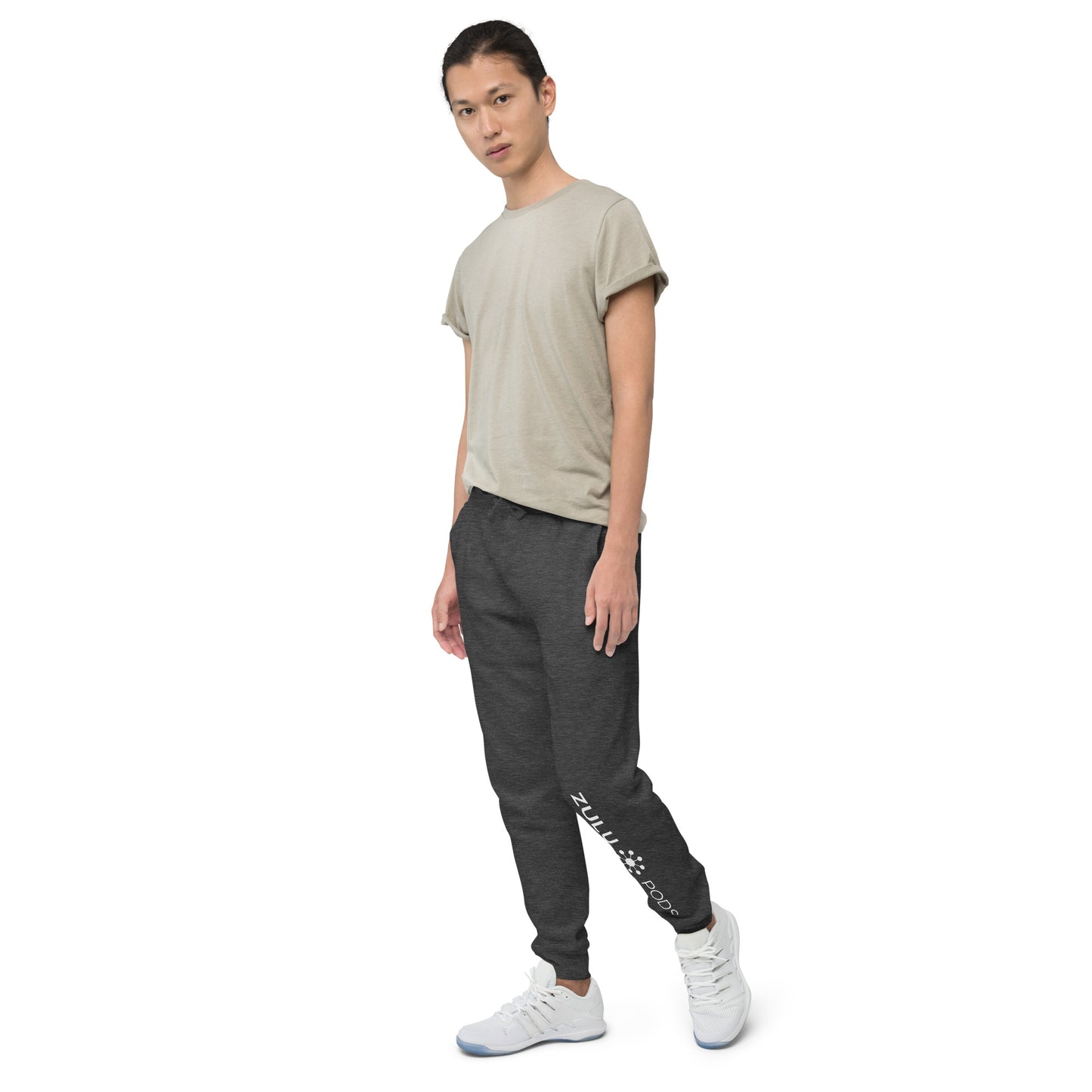 Unisex Fleece Sweatpants - White Logo