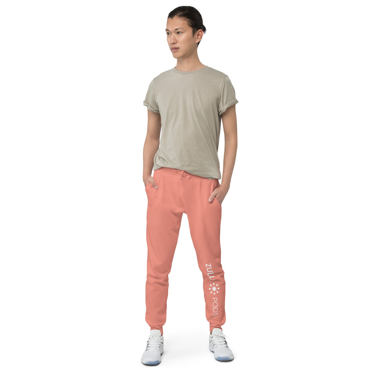 Unisex Fleece Sweatpants - White Logo