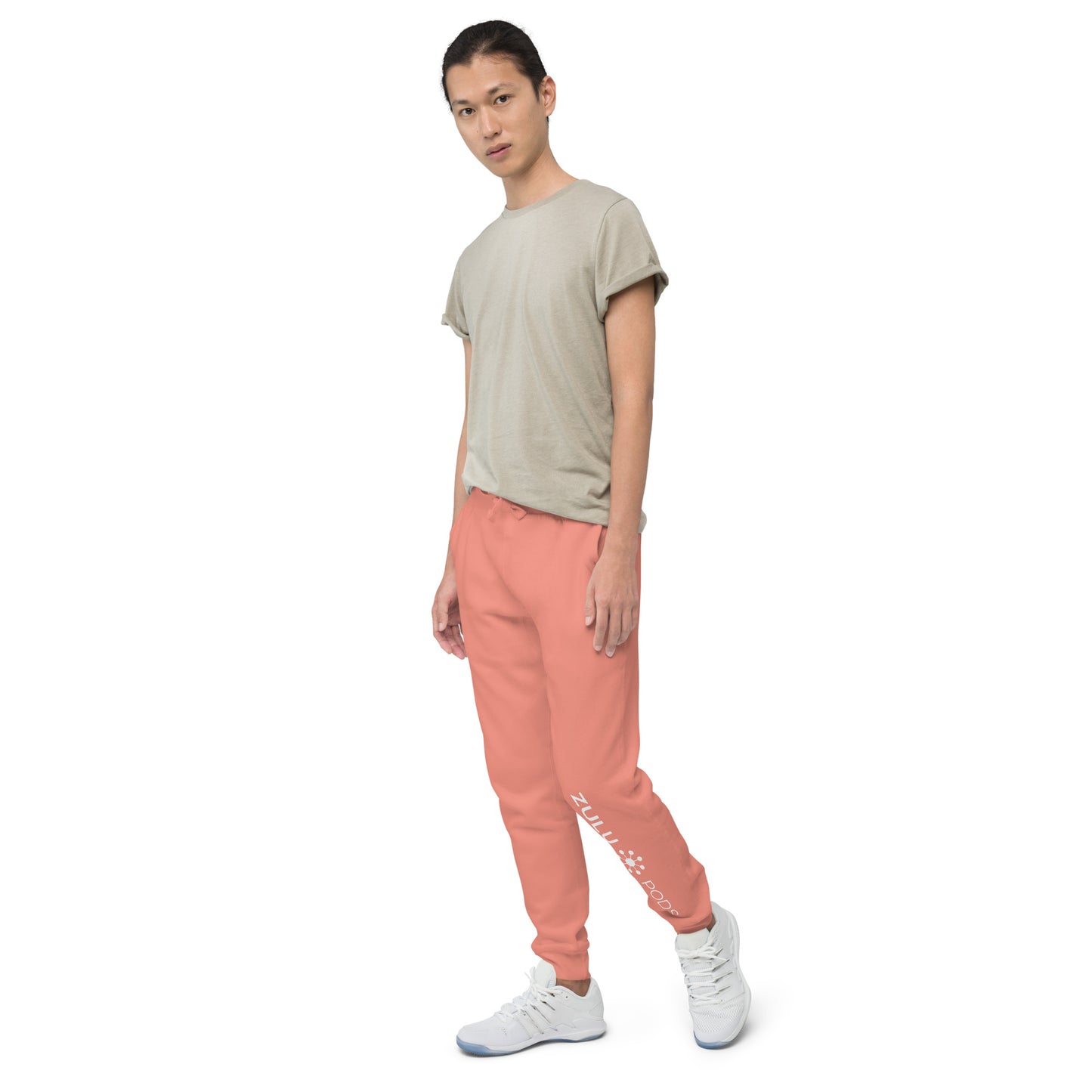 Unisex Fleece Sweatpants - White Logo