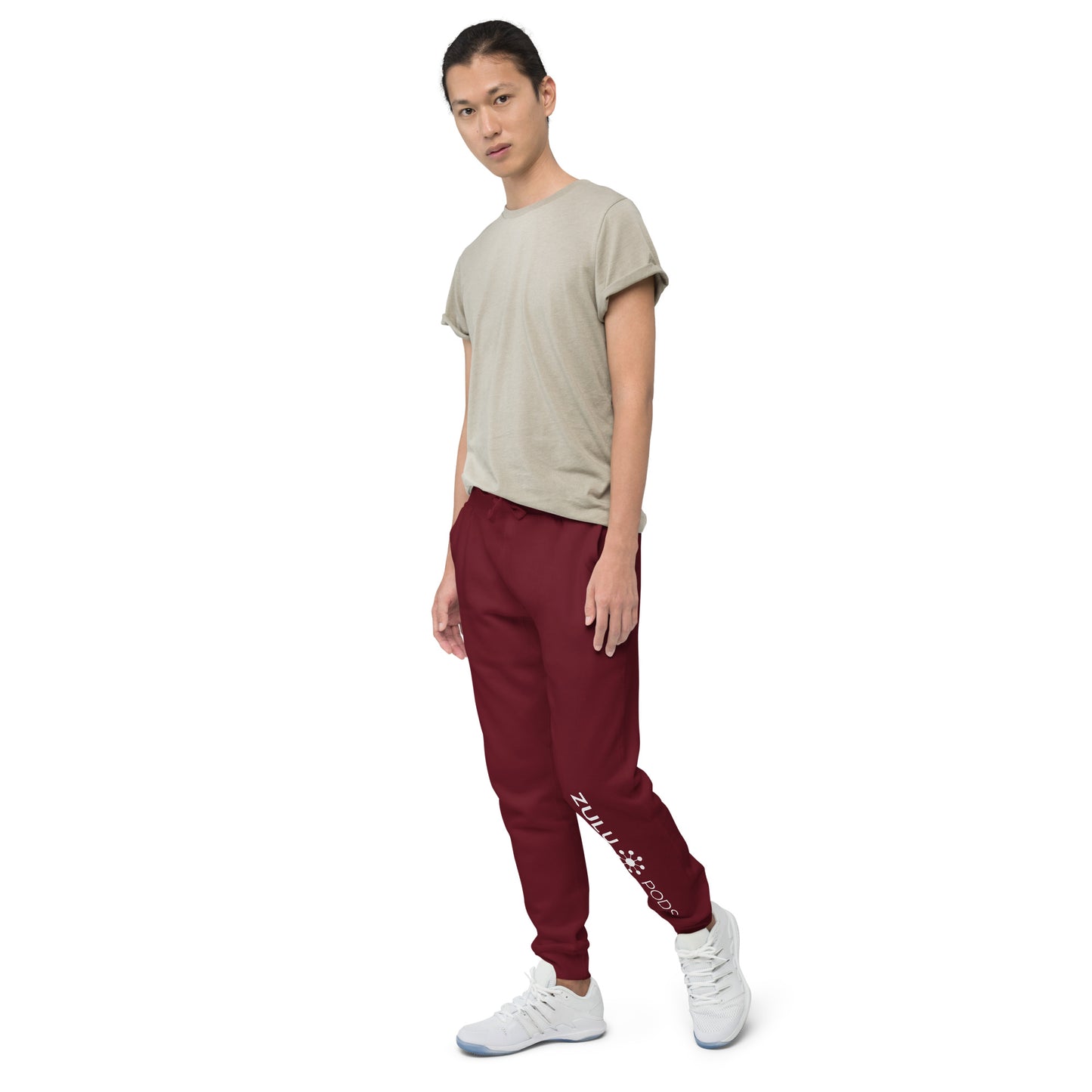 Unisex Fleece Sweatpants - White Logo