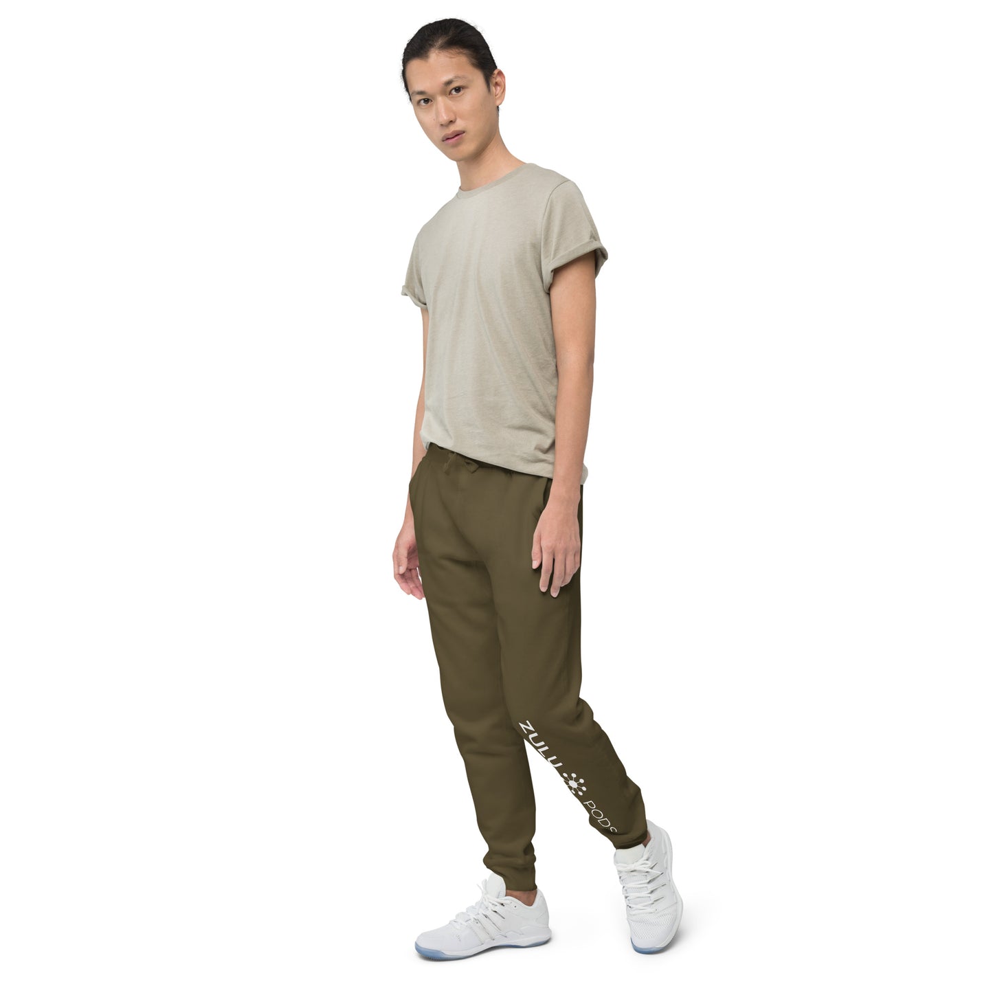 Unisex Fleece Sweatpants - White Logo