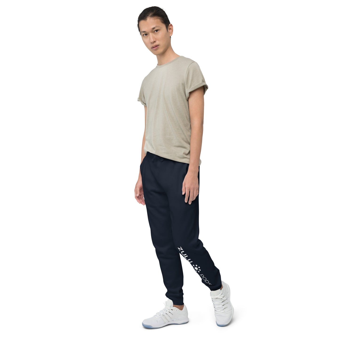 Unisex Fleece Sweatpants - White Logo
