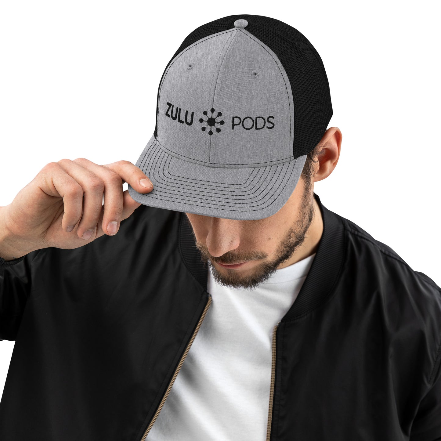 Logo Trucker Cap (Black Stitching)